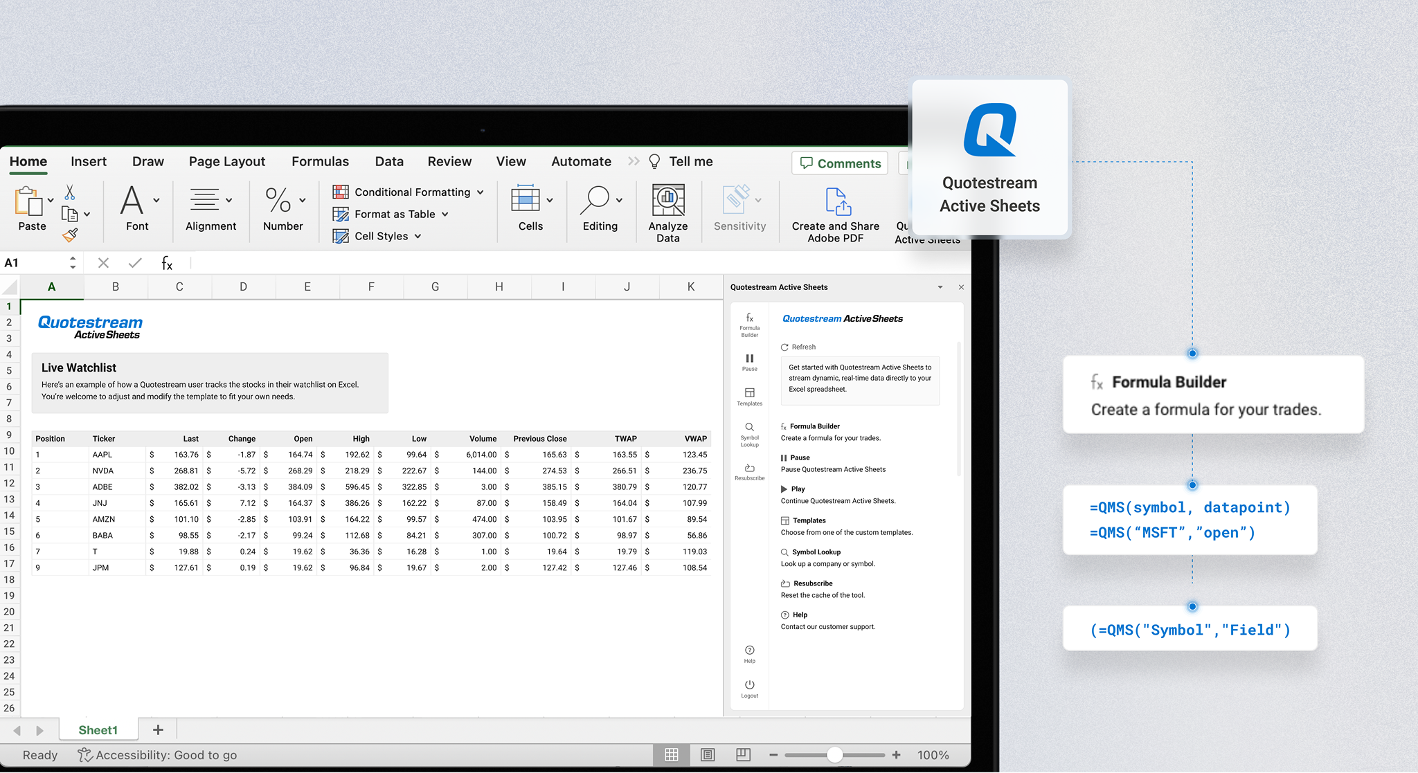 Quotestream Active Sheets image